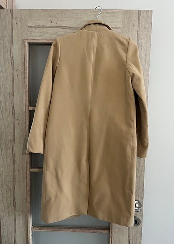 Bej Kadın Midi Süet Kaban - Görsel 2