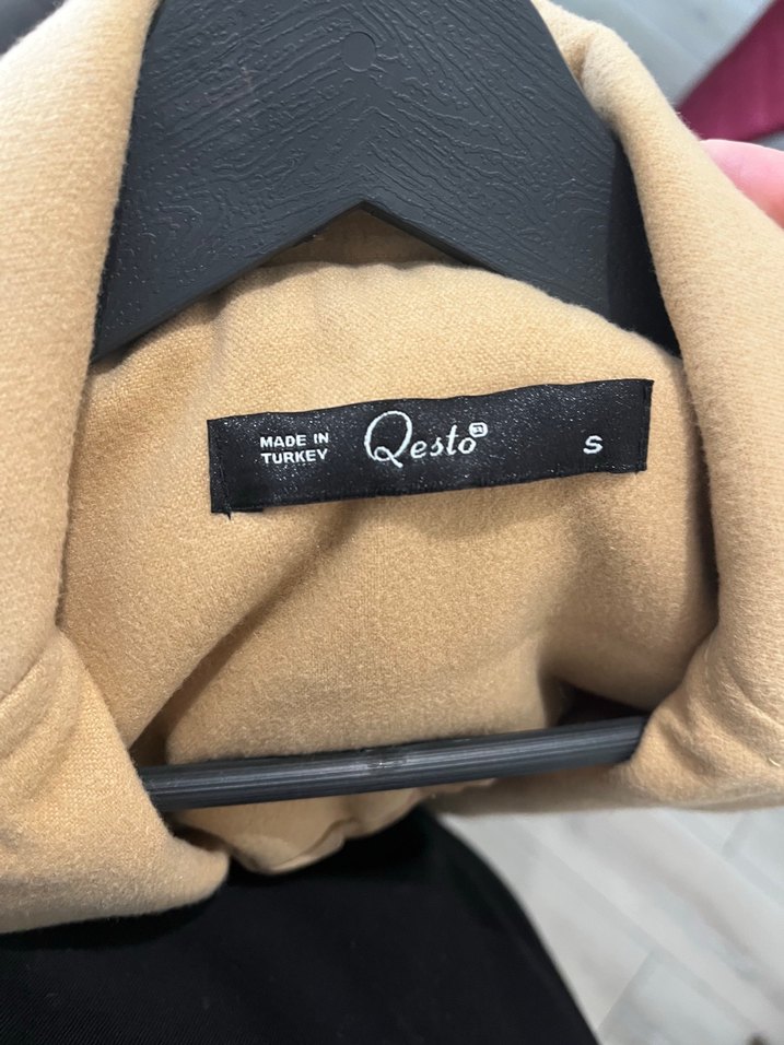 Bej Kadın Midi Süet Kaban - Görsel 3