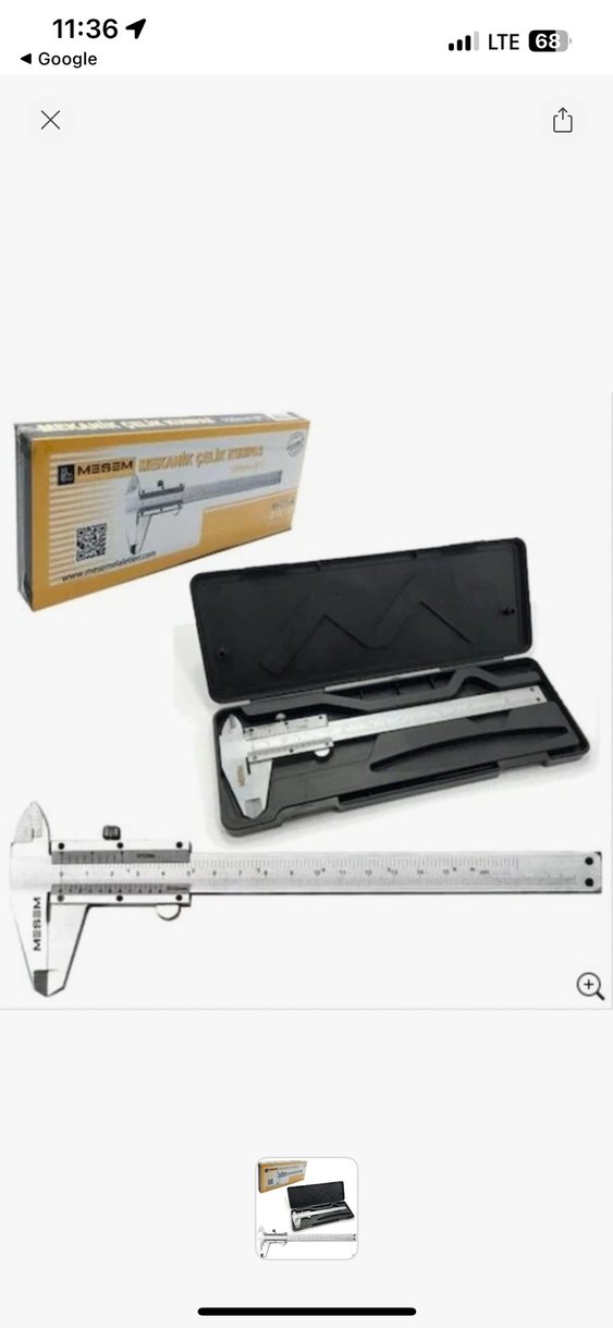 Gri Metal Kumpas Ölçüm Aleti - Görsel 3