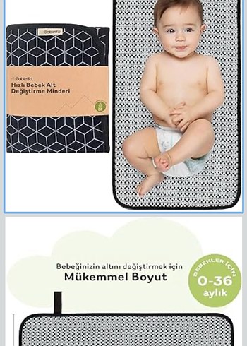 Monnhein, Bebek Alt Açma Minderi, Su Geçirmez Bebek Minderi - Görsel 4