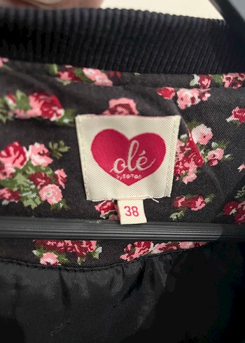 Çiçek Desenli Fermuarlı Kadın Mont - Görsel 3