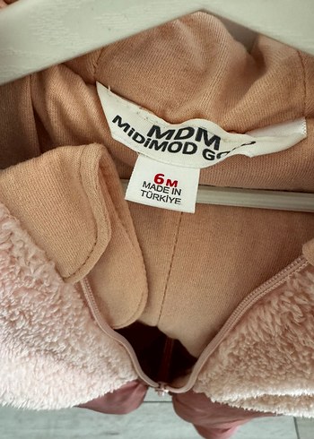 Kahverengi Peluş Detaylı Bebek Tulum - Görsel 2