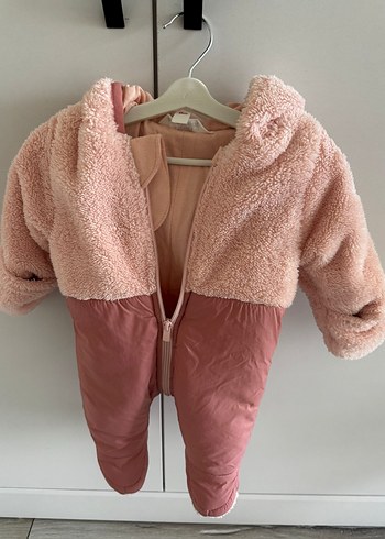 Kahverengi Peluş Detaylı Bebek Tulum - Görsel 3