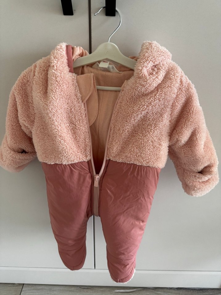 Kahverengi Peluş Detaylı Bebek Tulum - Görsel 3