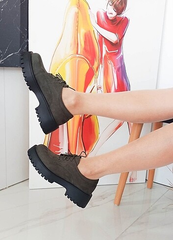 39 Beden haki Renk Loafer