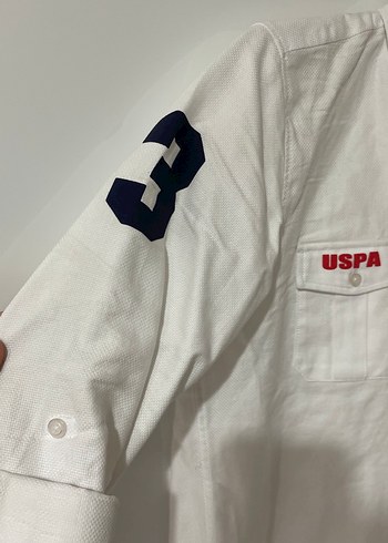 U.S Polo Assn. USPA Beyaz Kısa Kollu Erkek Gömlek