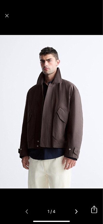 l Beden kahverengi Renk Zara bomber mont