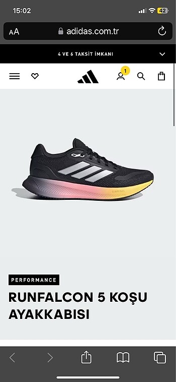 Orijinal adidas runfalcon 5 koşu ayakkabısı