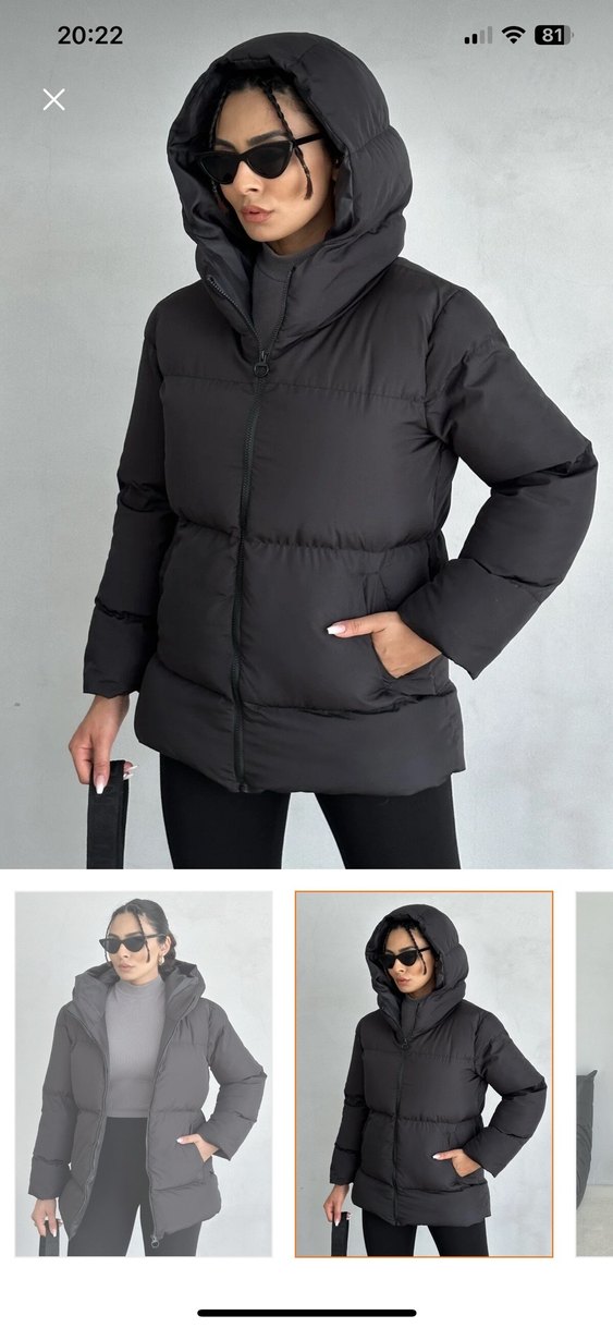 Siyah Fermuarlı Kadın Kışlık Mont - Görsel 3