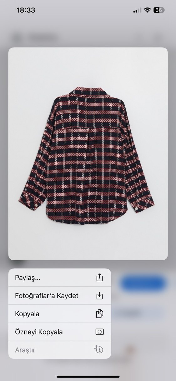 LCW Casual Kırmızı Düğmeli Kadın gömlek - Görsel 3