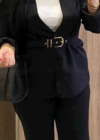 Blazer ceket alt üst takım siyah - Görsel 3