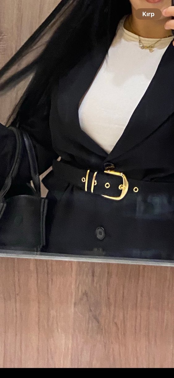 Blazer ceket alt üst takım siyah - Görsel 2