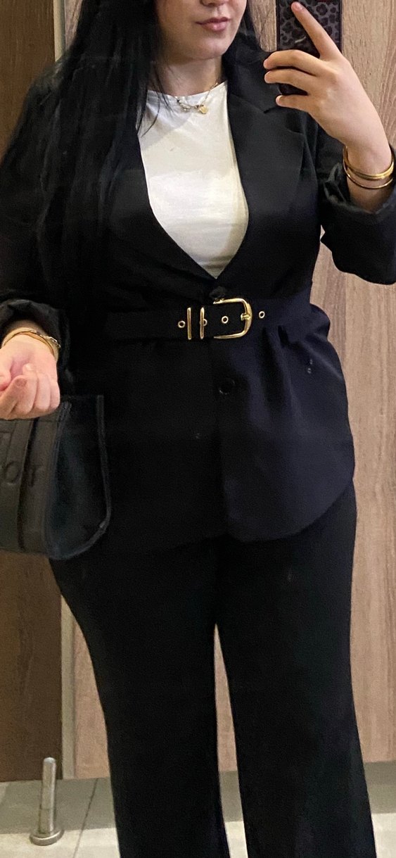 Blazer ceket alt üst takım siyah - Görsel 3