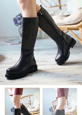 Kadın siyah çizme - Görsel 2