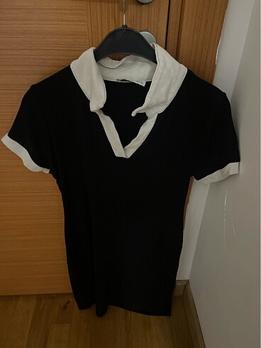Siyah Polo yaka elbise