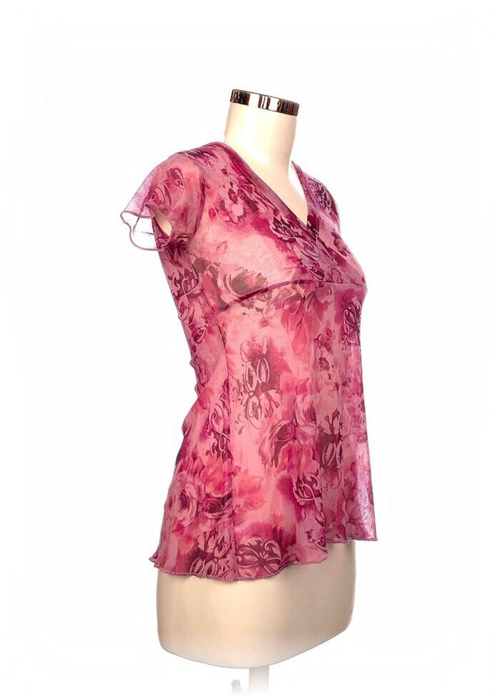 Dantel Detaylı Pembe  Bluz - Görsel 2