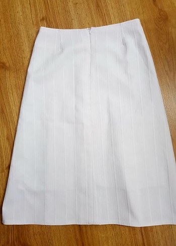 Beyaz midi etek - Görsel 2