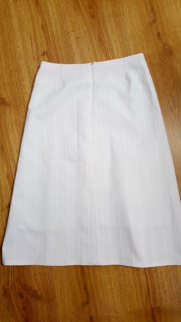 Beyaz midi etek - Görsel 2