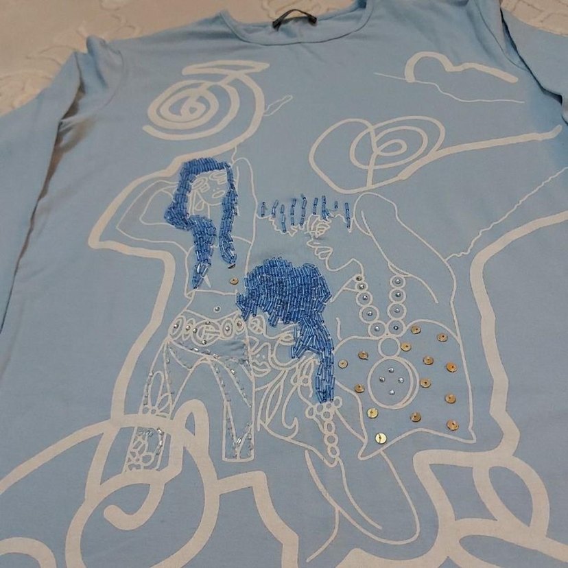 Açık mavi bluz - Görsel 3