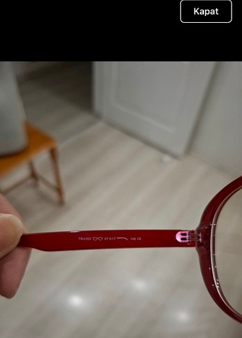 Şeffaf camlı kırmızı kadın gözlüğü - Görsel 3