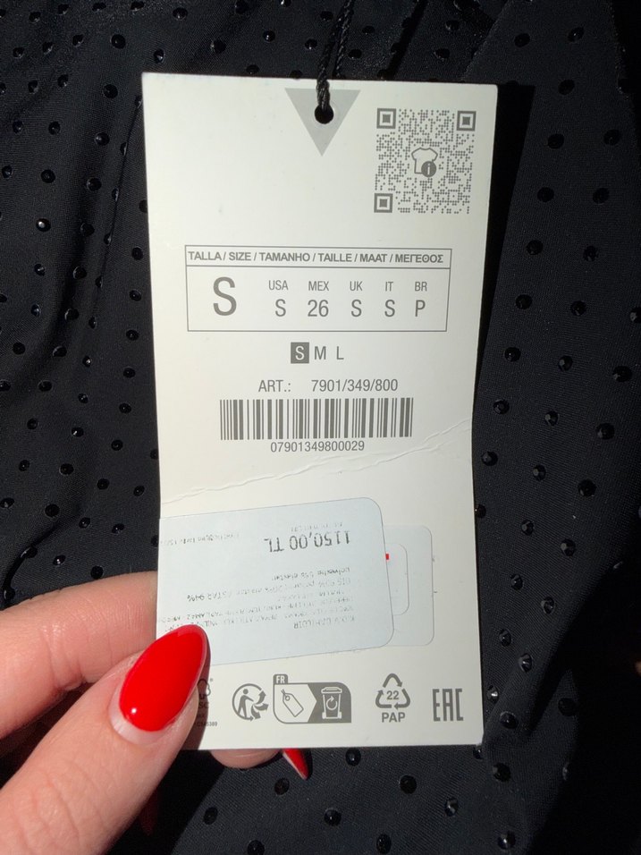 Zara Siyah Mini Parlak Elbise — görsel 5/6