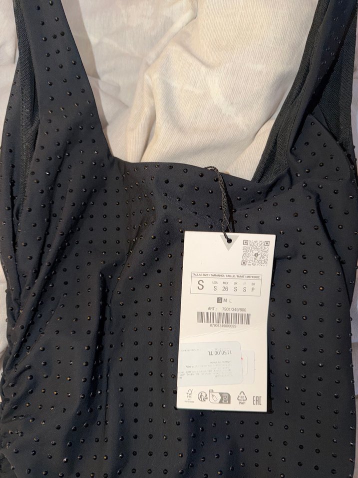 Zara Siyah Mini Parlak Elbise — görsel 4/6