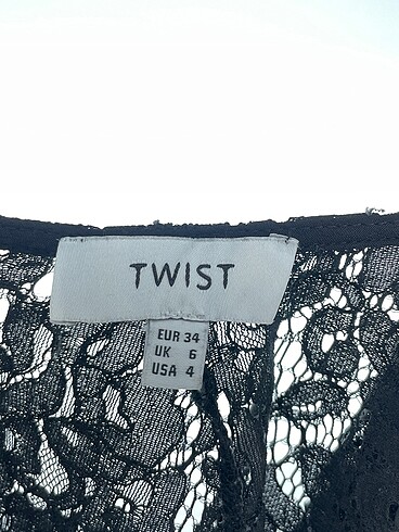 s Beden siyah Renk Twist Bluz %70 İndirimli.