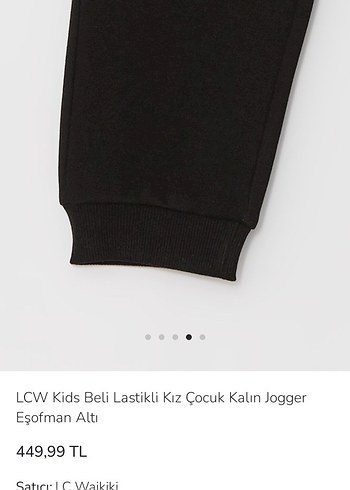 LCW Kids Siyah Kız Çocuk Jogger Eşofman Altı - Görsel 3