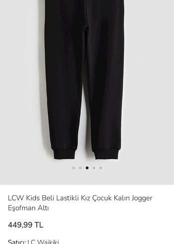 LCW Kids Siyah Kız Çocuk Jogger Eşofman Altı - Görsel 2