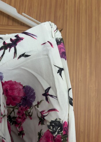xl Beden beyaz Renk Çiçekli Pantolon