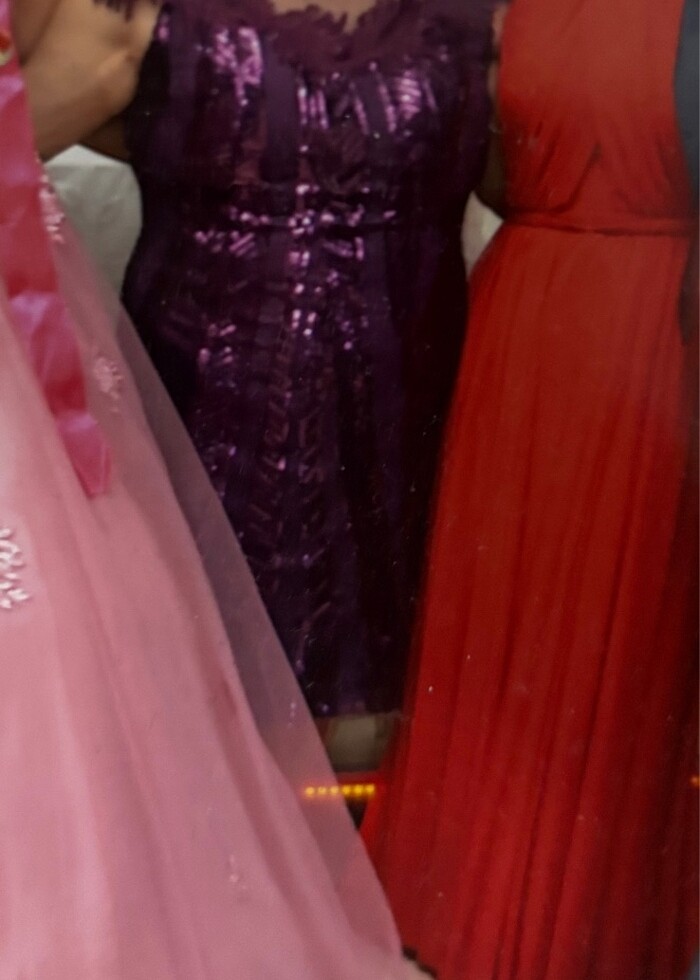 Payetli kısa abiye - Görsel 5