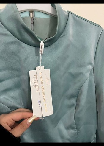 xl Beden Uzun Turkuaz Bohem Tarzı Elbise