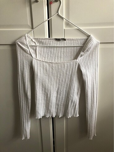 Stradivarius beyaz crop Small