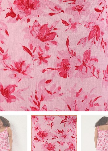 Pembe Bürümcük örme elbise - Görsel 2