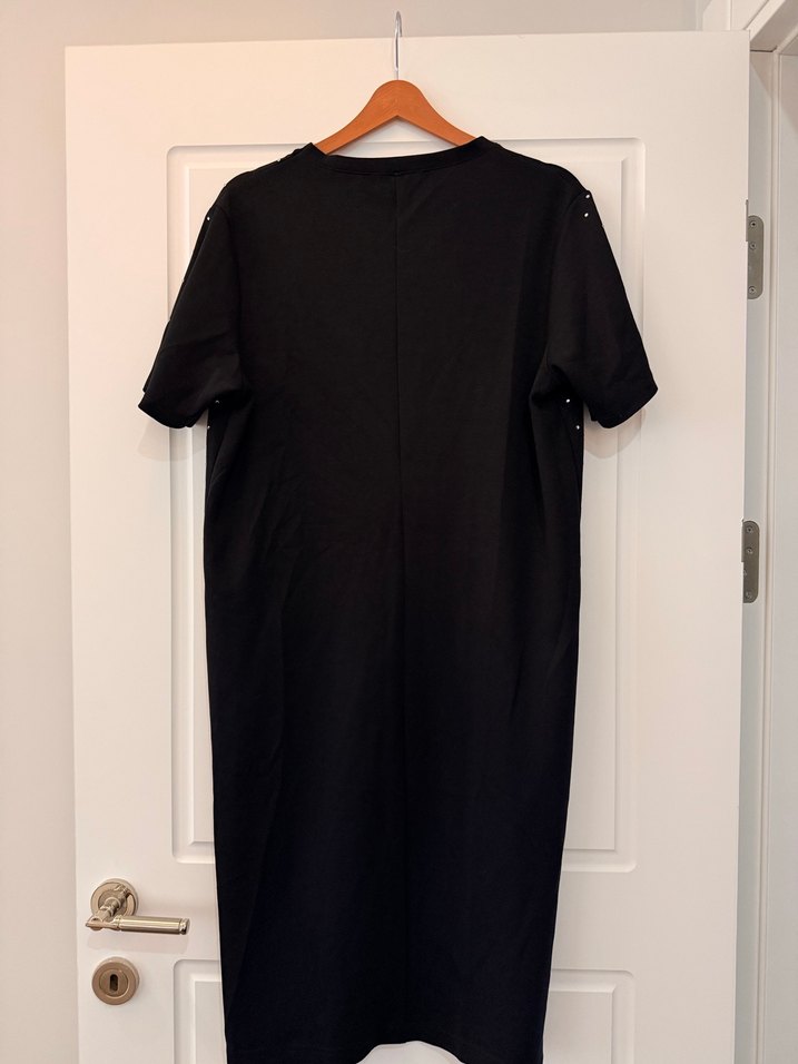 Siyah gümüş taşlı elbise - Görsel 4