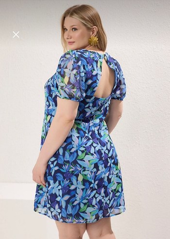 Dokuma büyük beden elbise - Görsel 2