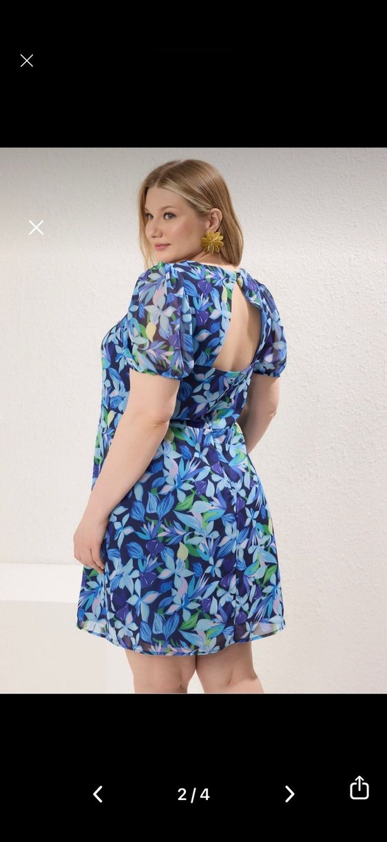 Dokuma büyük beden elbise - Görsel 2