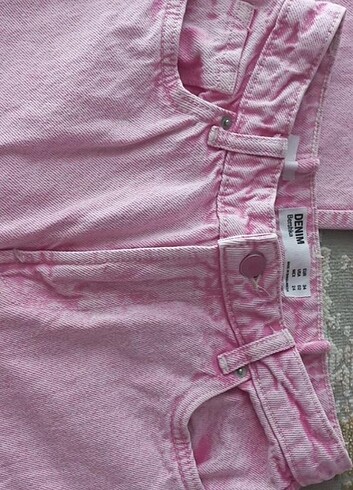 Bershka pembe jean pantolon