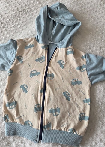 Kapüşonlu Erkek Çocuk Fermuarlı Sweatshirt - Görsel 2