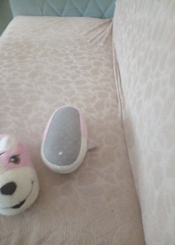 Kız Çocuk Pembe Peluş Ev Terliği - Görsel 2