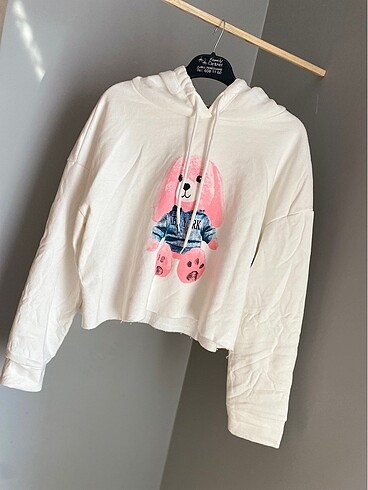 kısa kapüşonlu sweatshirt