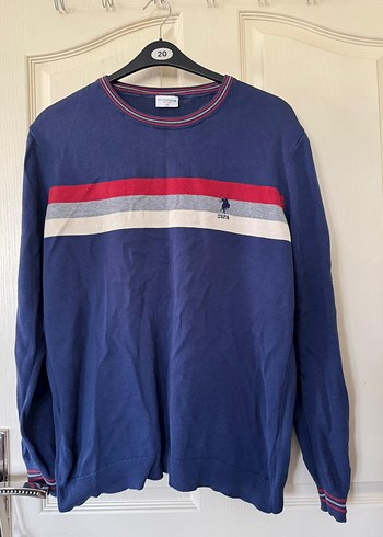 U.S. Polo Assn. Erkek Mavi Triko Kazak