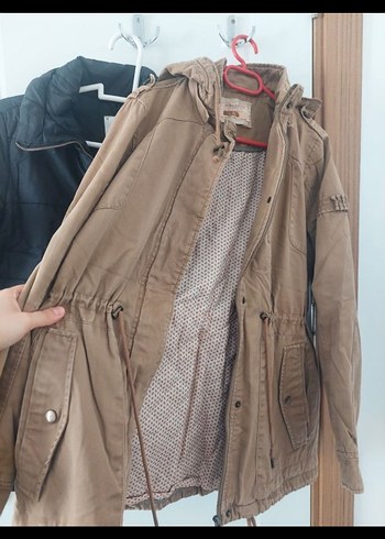 Kahverengi Süet Kuşaklı Kadın Ceket ve Siyah mont TOPLU FİYAT - Görsel 2