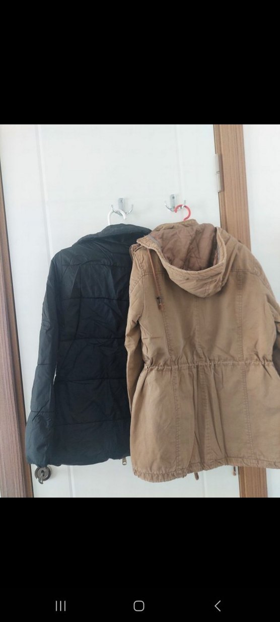 Kahverengi Süet Kuşaklı Kadın Ceket ve Siyah mont TOPLU FİYAT - Görsel 5