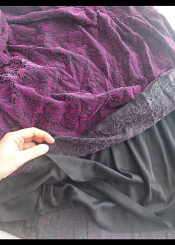 Mor Dantel Detaylı Midi Kadın Elbise ve mavi elbise TOPLU FİYAT - Görsel 3