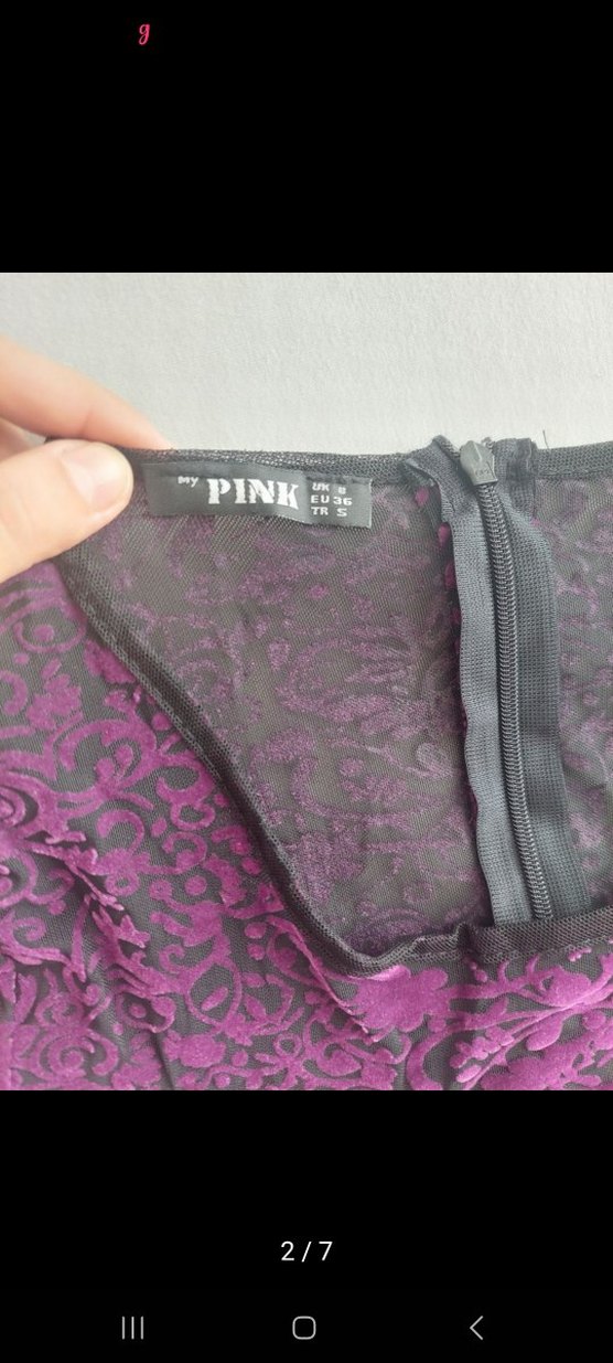 Mor Dantel Detaylı Midi Kadın Elbise ve mavi elbise TOPLU FİYAT - Görsel 2