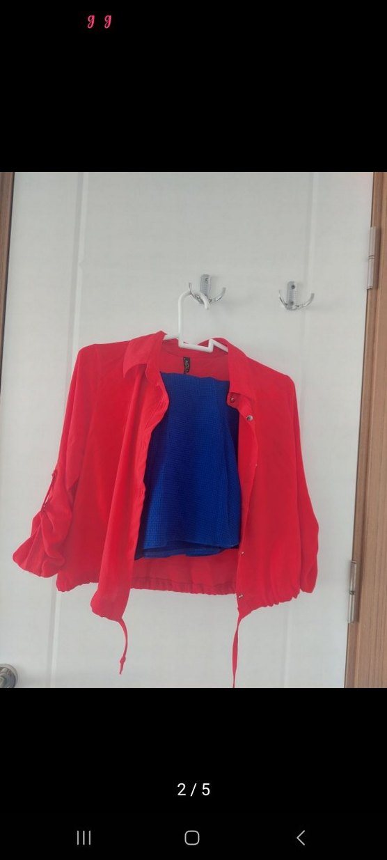 Mavi Mini Kadın Gömlek ve saks mavisi etek TOPLU FİYAT - Görsel 2