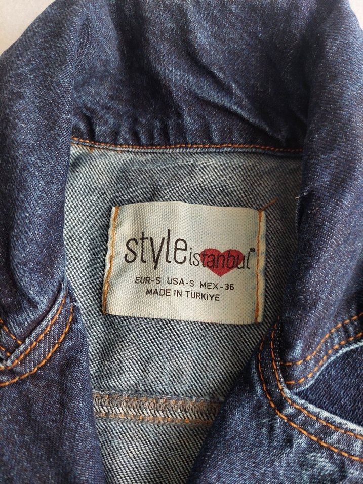 Kadın Lacivert Düğmeli Kot elbise - Görsel 2