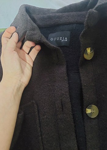 Düğmeli Kahverengi Kadın Ceket s beden, 4 kadın giysi bedava - Görsel 2