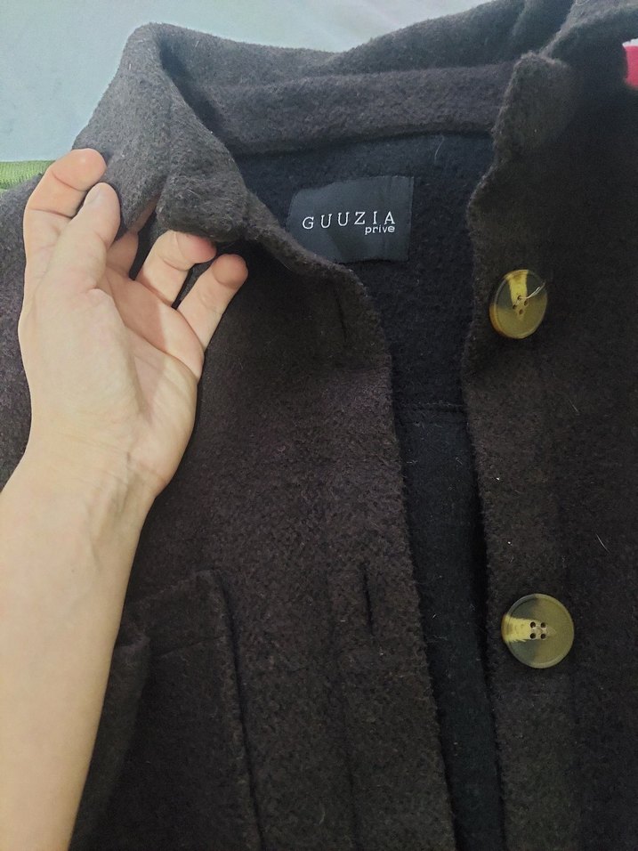 Düğmeli Kahverengi Kadın Ceket s beden, 4 kadın giysi bedava - Görsel 2